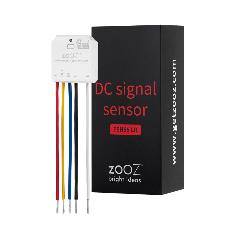 Zooz 800 Series Z-Wave Long Range DC Signal Sensor Packshot Image