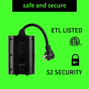 Zooz 700 Series Z-Wave Plus Outdoor Double Plug ZEN14 Safe and Secure ETL device