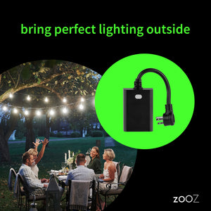 Zooz 800 Series Z-Wave Long Range Outdoor Double Plug ZEN14 800LR Perfect lighting outside