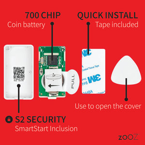 Zooz Z-Wave Plus 700 Series XS Tilt | Shock Sensor ZSE43 Accessories and Security