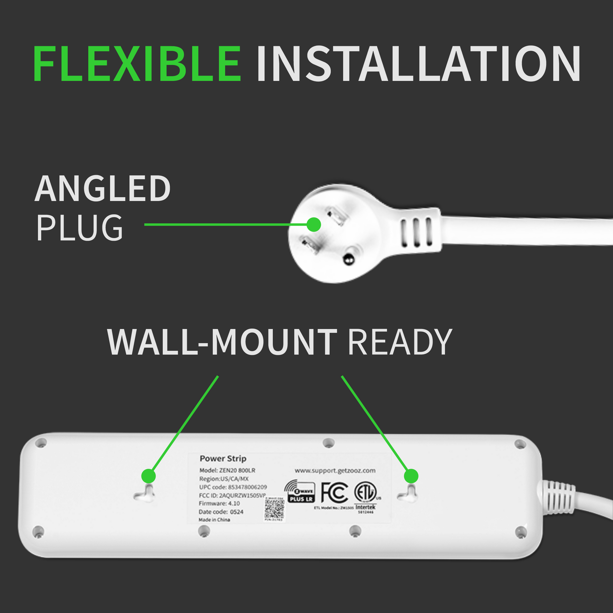 Zooz 800 Series Z-Wave Long Range Power Strip ZEN20 800LR - The Zooz 800 Series Z-Wave Long Range Power Strip ZEN20 800LR - The