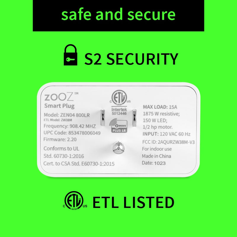 Z-Wave Plug with Energy Monitor, 700 Series Z-Wave Outlet with