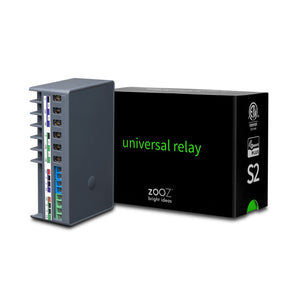 Zooz Z-Wave Plus 700 Series Universal Relay ZEN17 with 2 NO & NC Relays (20A, 10A) Pack Shot View