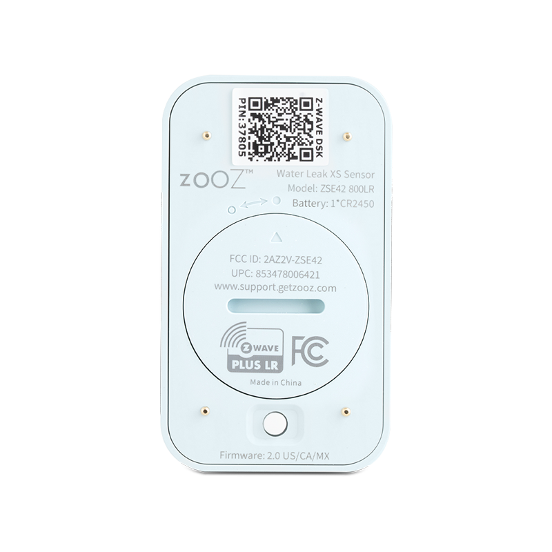 Zooz 800 Series Z-Wave Long Range XS Water Leak Sensor ZSE42 800LR Zooz 800 Series Z-Wave Long Range XS Water Leak Sensor ZSE42 800LR