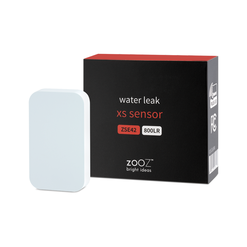 Zooz 800 Series Z-Wave Long Range XS Water Leak Sensor ZSE42 800LR Packaging View