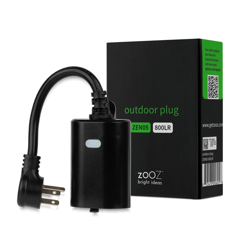 Zooz 800 Series Z-Wave Long Range Outdoor Smart Plug ZEN05 800LR Packshot