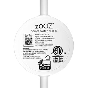 Zooz 800 Series Z-Wave Long Range Power Switch ZEN15 800LR Back View