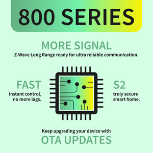 Zooz 800 Series Z-Wave Long Range Universal Relay ZEN17 800LR 800 Series Z-Wave Chip Benefits