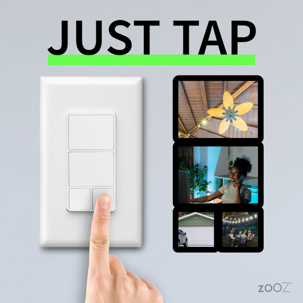 Zooz 800 Series Z-Wave Long Range Wall Remote ZEN37 800LR (Battery Pow ...