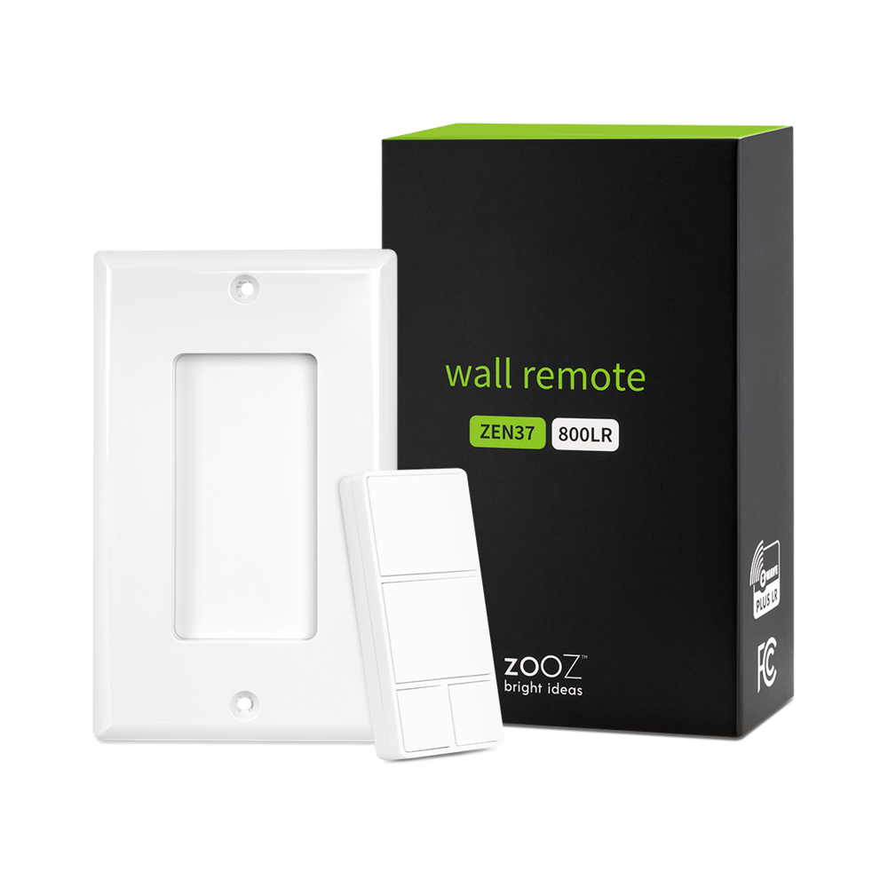 Zooz 800 Series ZWave Long Range Wall Remote ZEN37 800LR (Battery Pow