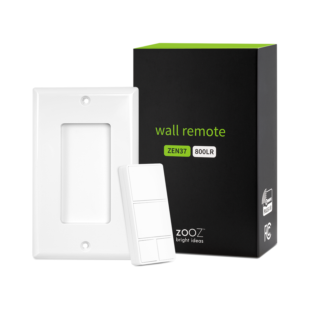 Zooz 800 Series Z-Wave Long Range Wall Remote ZEN37 800LR Pack Shot