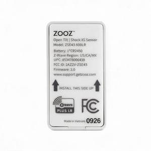 Zooz 800 Series Z-Wave Long Range XS Tilt | Shock Sensor ZSE43 800LR Back View