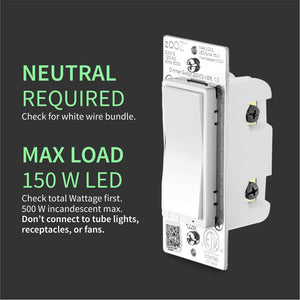 Zooz 700 Series Z-Wave Plus Dimmer ZEN72 Electrical Requirements