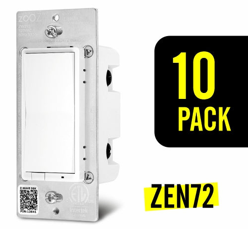 10 Pack Of Zooz 800 Series Z-Wave Long Range Dimmer Switch ZEN72