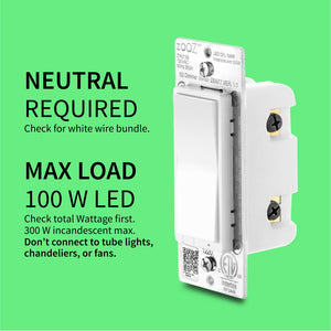 Zooz 700 Series Z-Wave Plus S2 Dimmer Switch ZEN77 Specifications