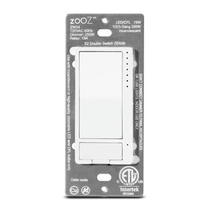 Zooz Z-Wave Plus S2 Double Switch ZEN30 Front View