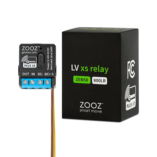 Zooz Z-Wave Long Range Low Voltage XS Relay ZEN58 800LR - The