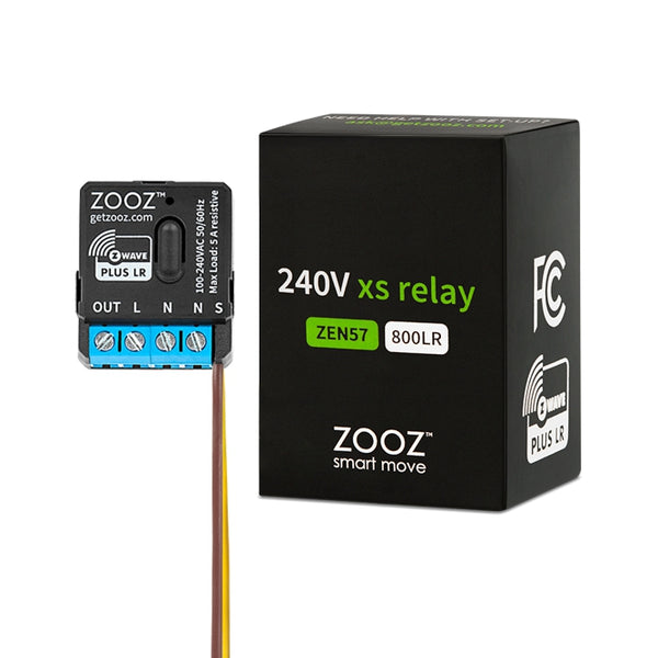 Zooz Z-Wave Long Range Smart Lighting XS Relay ZEN57 800LR - The