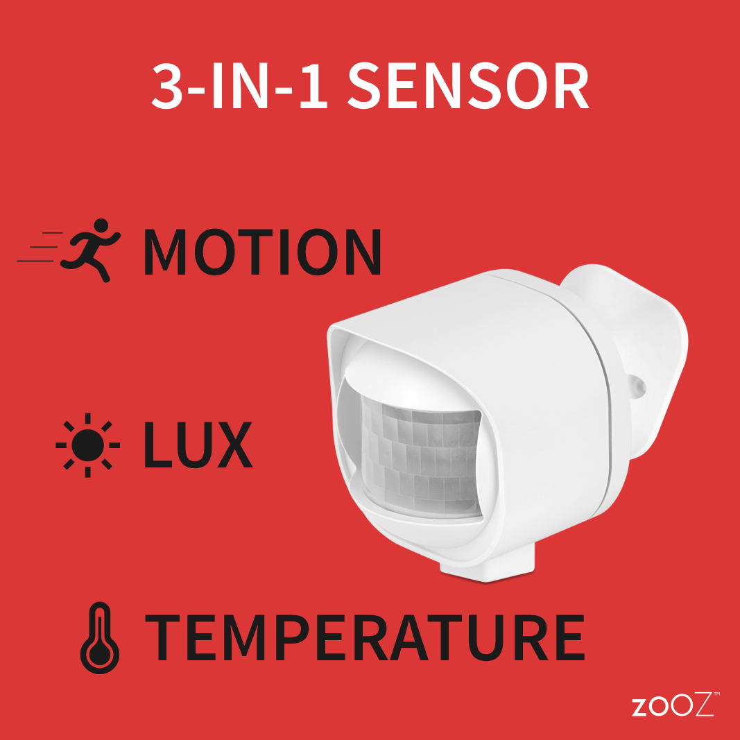 Zooz 800 Series Z-Wave Long Range Outdoor Motion Sensor ZSE70 800LR ...