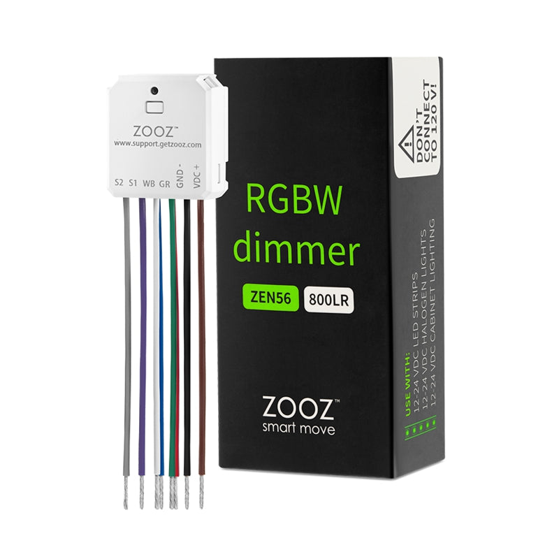 Zooz Z-Wave Long Range RGBW Dimmer ZEN56 800LR for 12-24 V LED