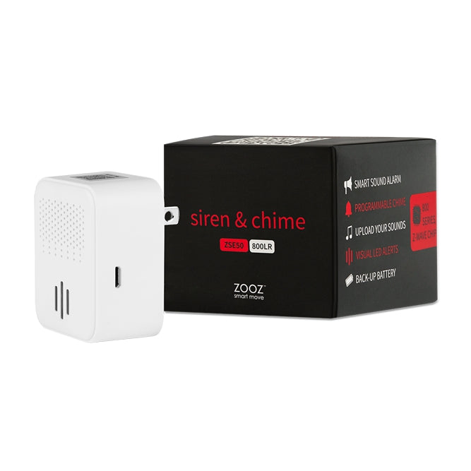 Zooz Z-Wave Long Range Siren & Chime ZSE50 800LR Packshot