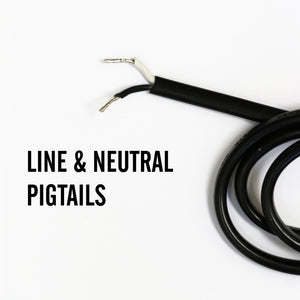 120 V AC 2 Prong Power Supply Line and Neutral Pigtails