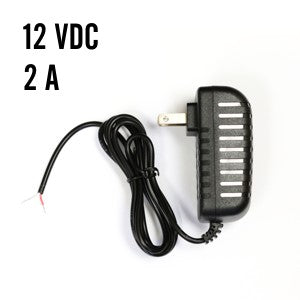 12 VDC Power Supply, 2 A, Black Thumbnail