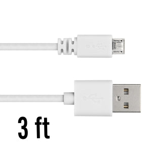 Micro USB Cable 3ft, White
