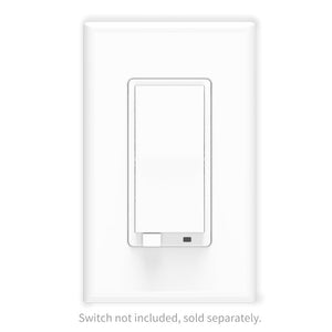 Screwless Decorator Rocker Style Wall Plate with switch installed