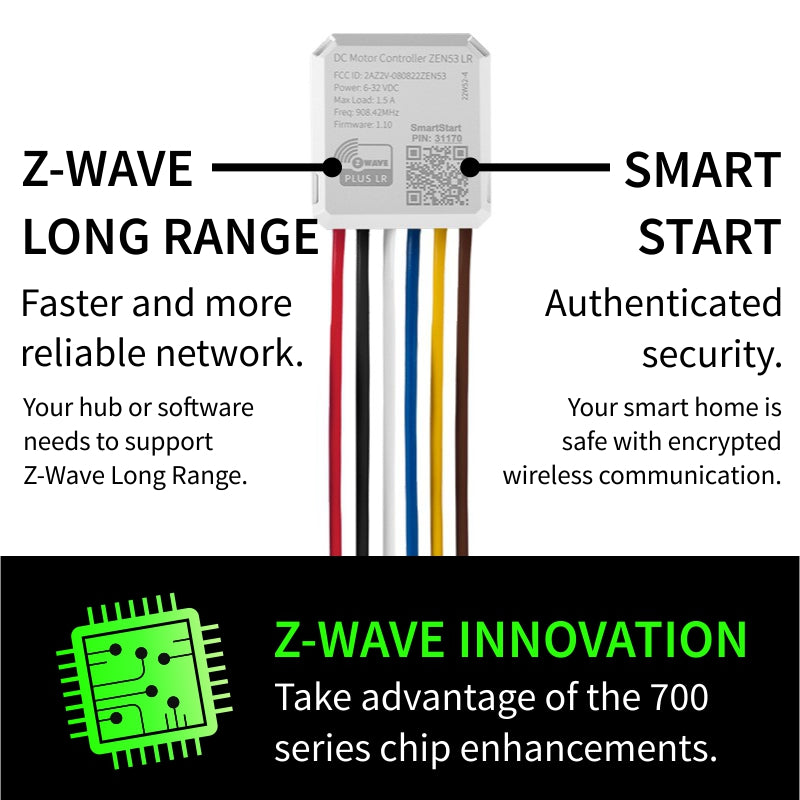 Zooz 700 Series Z-Wave Plus Mesh Network Remote Control & Scene Controller ZEN34 (Battery Powered), White | Z-Wave Hub Required