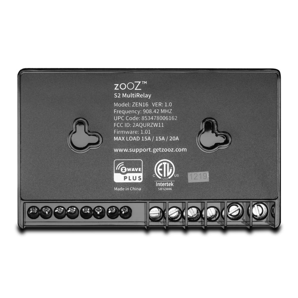 Zooz 700 Series Z-Wave Plus S2 MultiRelay ZEN16 VER. 2.0 with 3 Dry Co ...