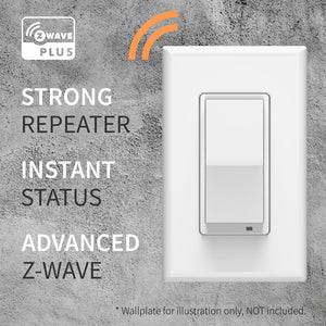 Zooz Z-Wave Plus S2 On / Off Wall Switch ZEN26 with Simple Direct 3-Way & 4-Way Z-Wave Features