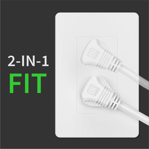 Zooz Z-Wave Plus S2 Power Strip ZEN20 VER. 2.0 Fit 2 plugs in 1 outlet