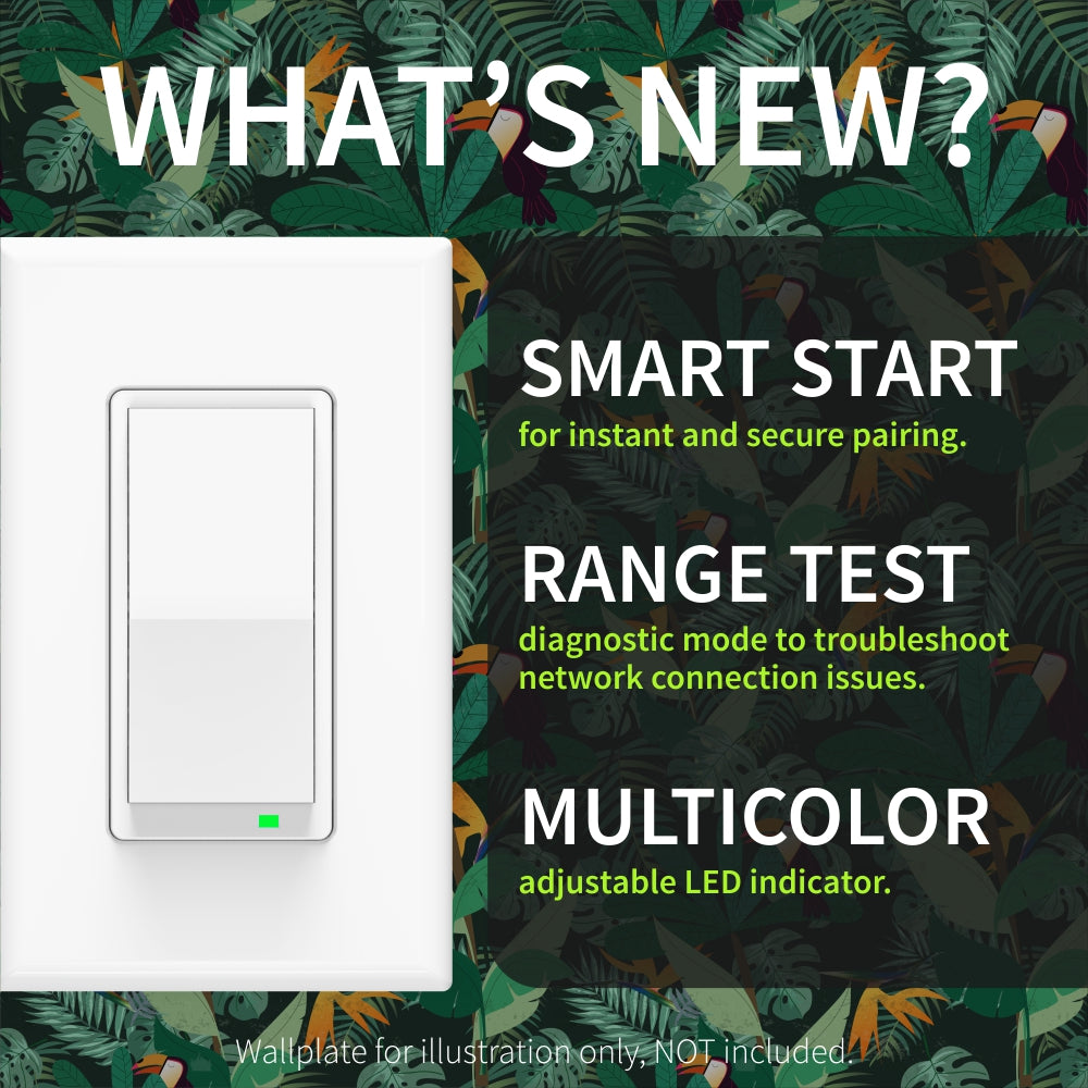 Zooz 800 Series Z-Wave Long Range S2 On / Off Wall Switch ZEN76 800LR ...